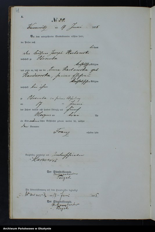 image.from.team "Urząd Stanu Cywilnego w Wielkich Bałówkach pow. nowomiejski"