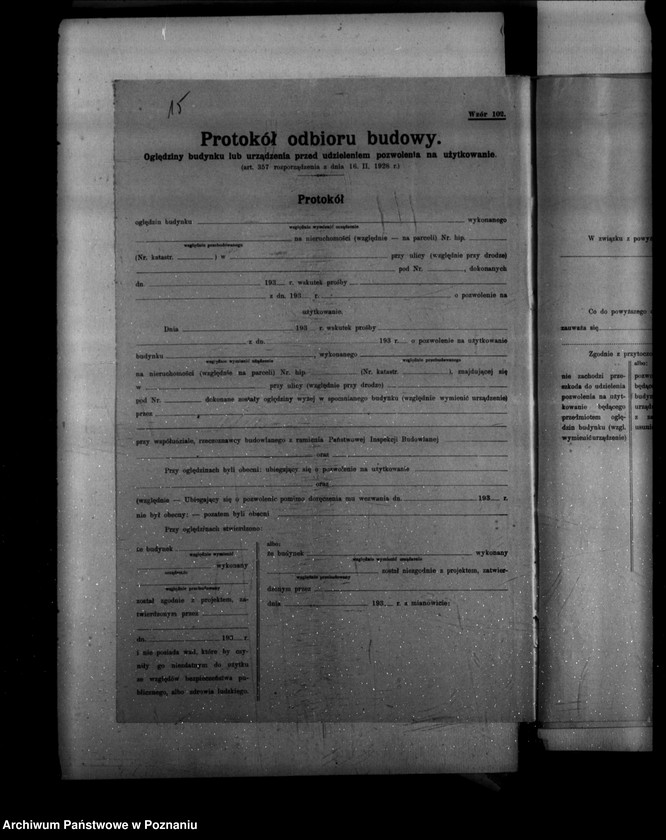 Obraz 20 z jednostki "Pralnia i suszarnia St. Kałamajskiego w Poznaniu znajdująca się w Mosinie przy ul. Farbiarskiej /zatwierdzenie zakładu/"