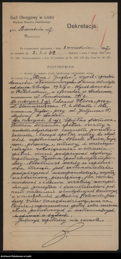 Obraz 9 z jednostki "Kirsz i Ingber- wyrób i sprzedaż wyrobów włókienniczych"