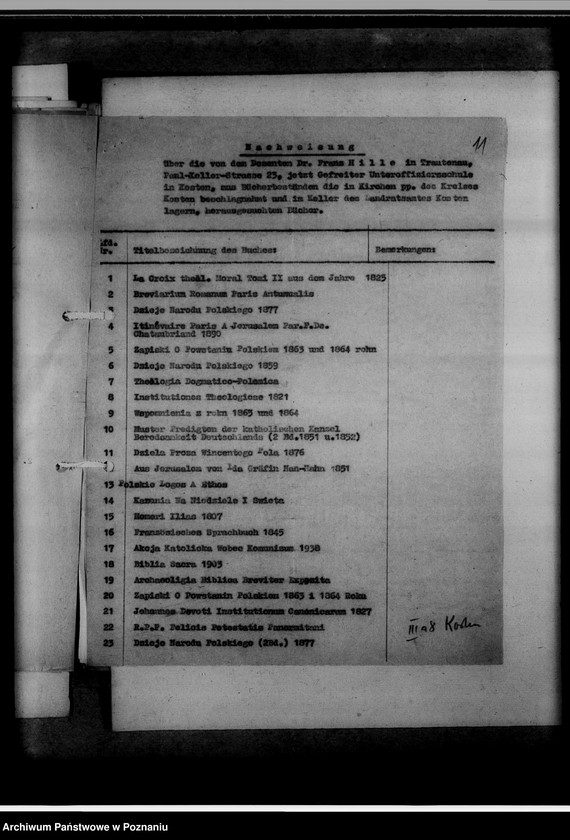 image.from.unit.number "Einziehungsprotokolle [ksiąg kościelnych] Kreis Kosten [powiat kościański]"