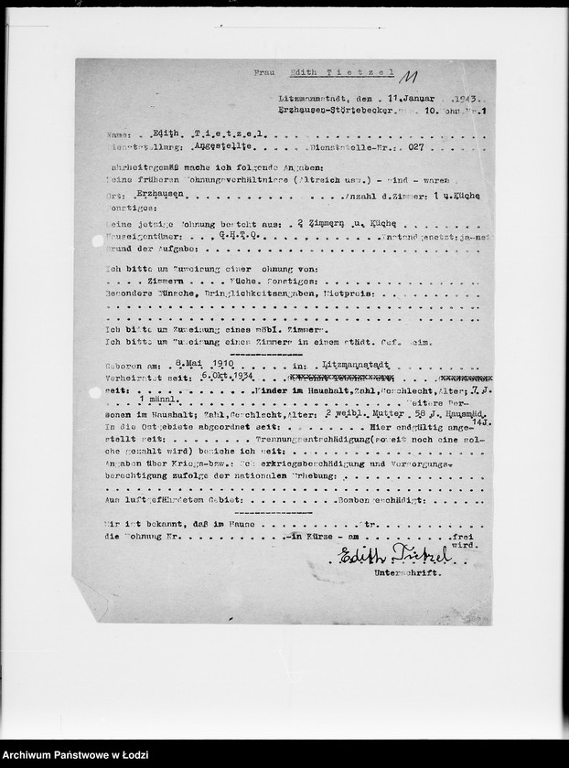 Obraz 15 z jednostki "[Ankiety personalne urzędników i robotników]"