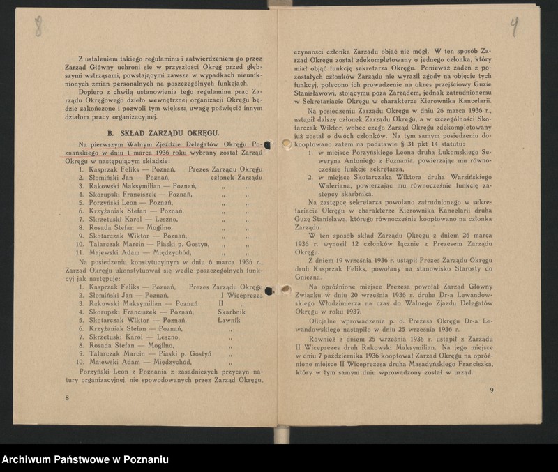 image.from.unit.number "Sprawozdania Zarządu Głównego i Zarządu Okręgu Poznańskiego za okres 1936/37."