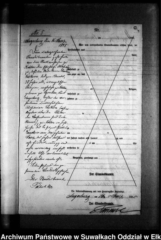 image.from.unit.number "Sterbe-Neben-Register des Preussischen Standes-Amtes Kehlen Kreis Angerburg"