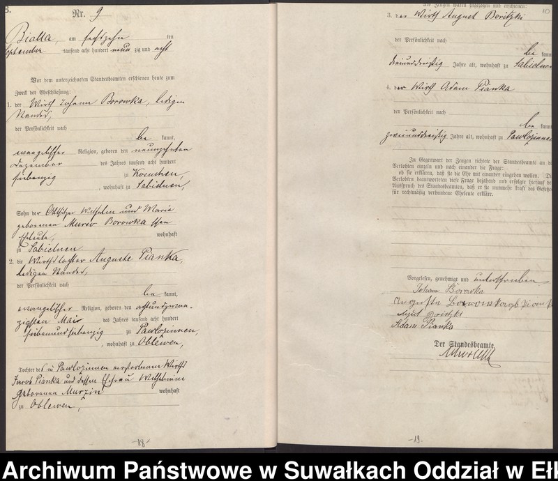 image.from.unit.number "Sterbe-Haupt-Register des Königlichen Preussischen Standes-Amtes Bialla Kreis Johannisburg für das Jahr 1895 Heiraths-Haupt-Register des Königlichen Preussischen Standes-Amtes Bialla Kreis Johannisburg für das Jahr 1898 und 1899"