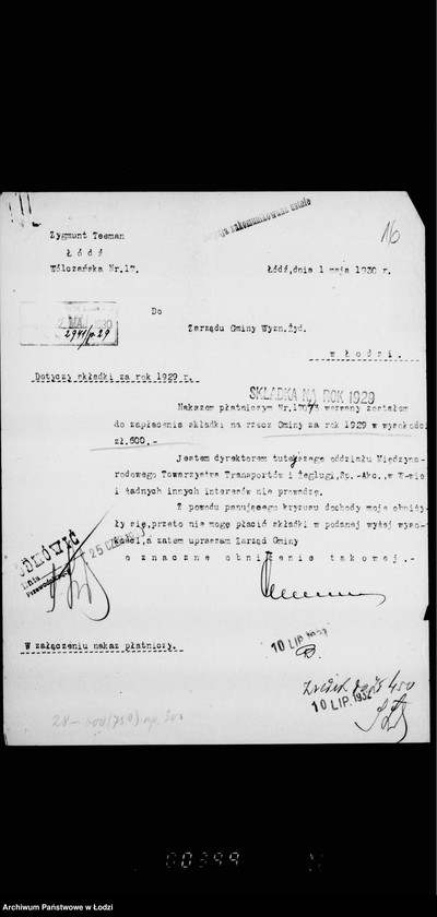 Obraz 20 z jednostki "[Sprawy podatkowe]"