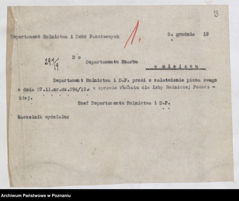Obraz 15 z jednostki "[Pomorska Izba Rolnicza] - głównie sprawy budżetowe"