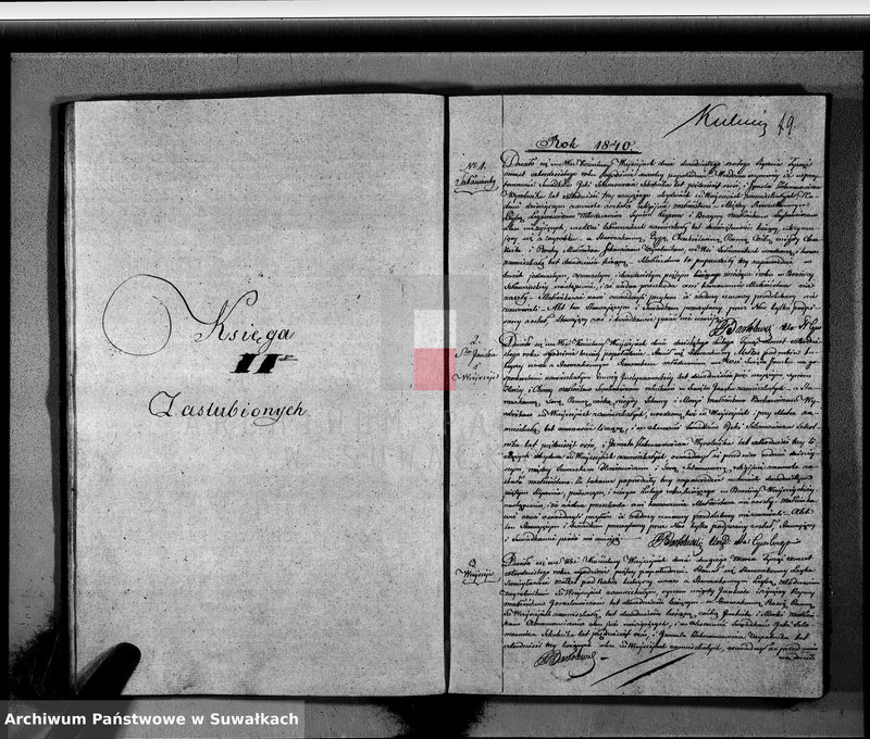 image.from.unit.number "Księga Duplikat Aktow Urodzonych, Zaślubionych i Zeszłych wyznania Mojżeszowego Okręgu Wiejsieie na rok 1840 sporządzona"