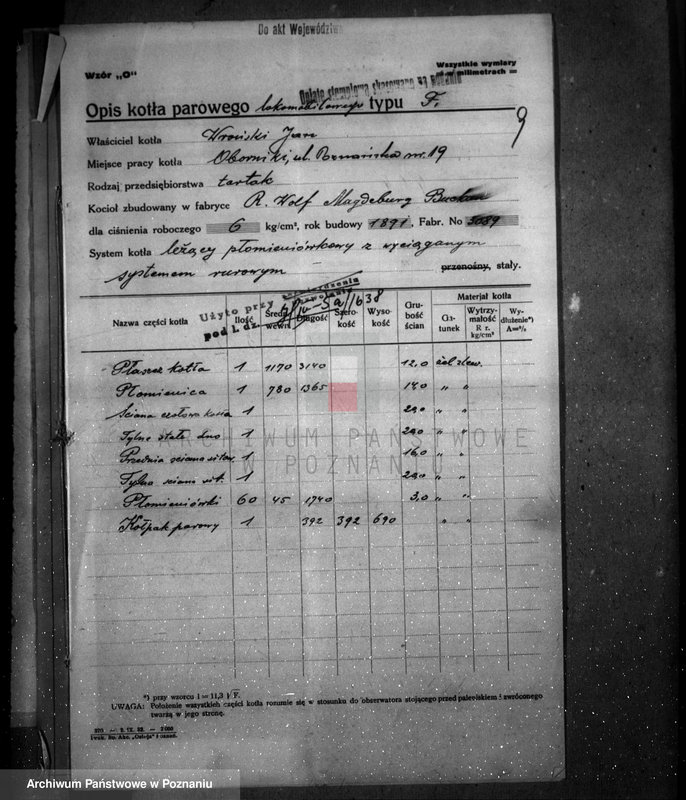 Obraz 13 z jednostki "Przetwórnia padliny Nessela w Obornikach nr woj. 5987"