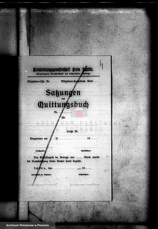 Obraz 8 z jednostki "Kleinsiedlungs Genossenschaft Schubin /Przymusowa administracja spółdzielni/"