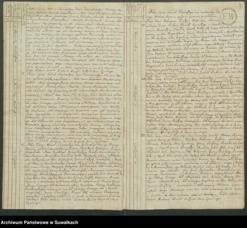 image.from.unit.number "Akta urodzonych gminy puńskiey od 1-go stycznia do dnia ostatniego grudnia 1813 roku."