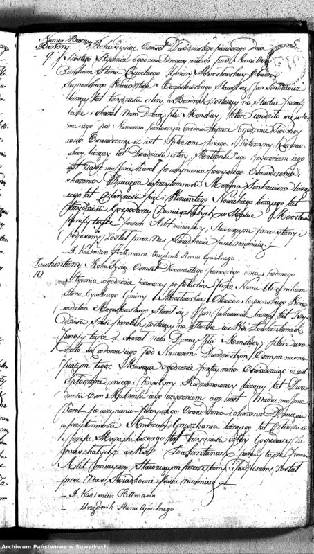 image.from.unit.number "Akta Urodzonych Gminy Mirosławskiey na Rok 1821- szy"