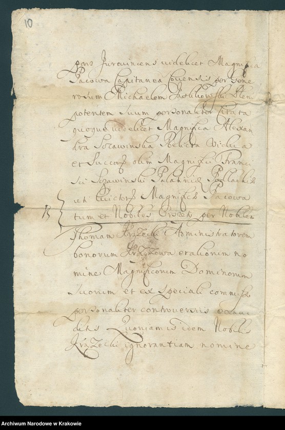 image.from.unit.number "Szczawińscy - Franciszek, wojewodzic podlaski: 1. Akta procesowo-majątkowe z Wilczewskimi 1671; 2. Akta spadkowe po Franciszku - żony Aleksandry i syna Jerzego 1691-1709"