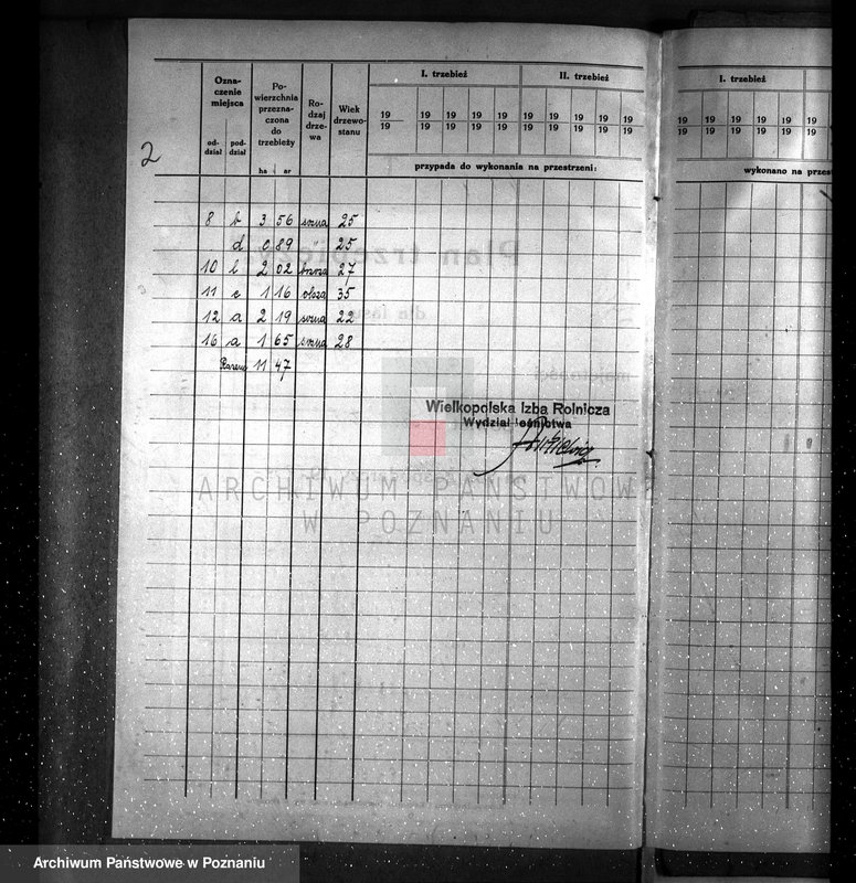 image.from.unit.number "Plan urządzenia gospodarstwa leśnego dla lasu majętności Rudki w powiecie szamotulskim 1929-1939"