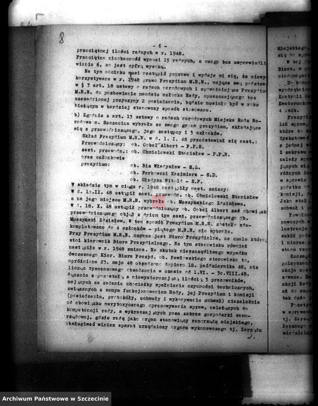 Obraz 10 z jednostki "Sprawozdanie Miejskiej Rady Narodowej w Szczecinie z działalności w roku 1948"