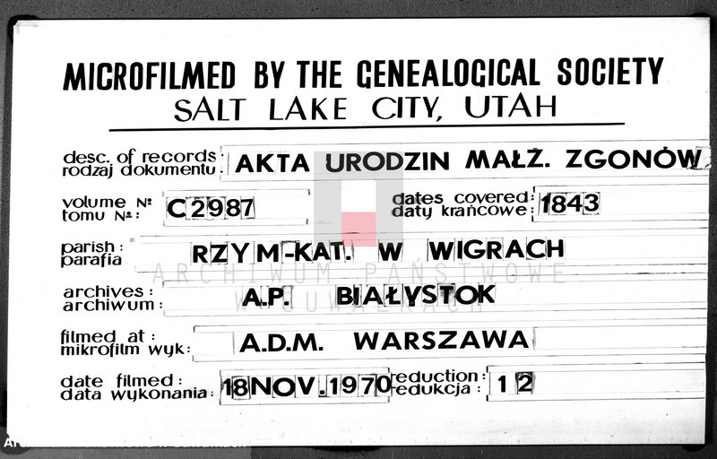 image.from.unit.number "Duplikat akt urodzeń, ślubów i zgonów w parafii wigierskiej"