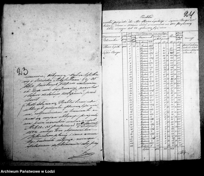 Obraz 19 z jednostki "Akta tyczące się pożyczki budowlanej Hersza Lipskiego i Lajzera Bergera"