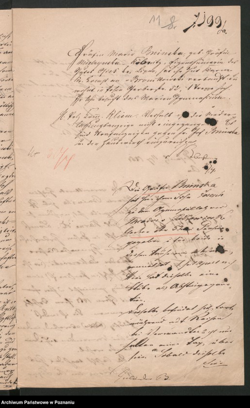 Obraz 14 z jednostki "A. betr. die gräfliche Familie von Bniński"