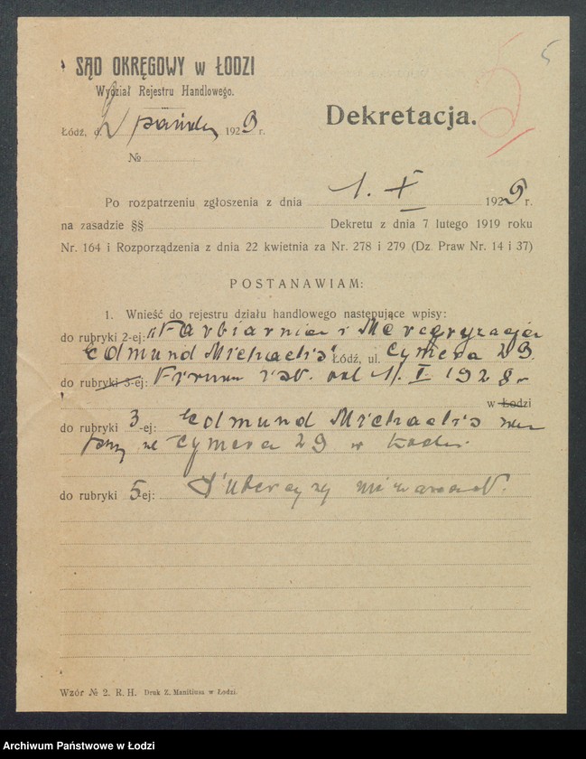 Obraz 7 z jednostki "Edmund Michaelis – farbiarnia i merceryzacja"