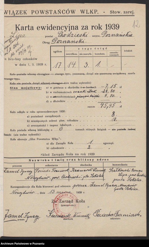Obraz 15 z jednostki "Lipa, powiat Chodzież - akta koła."