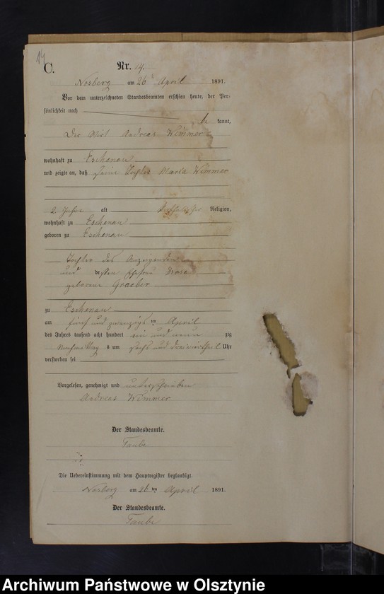image.from.unit.number "Sterbe-Neben-Register Nr 1 - 38"