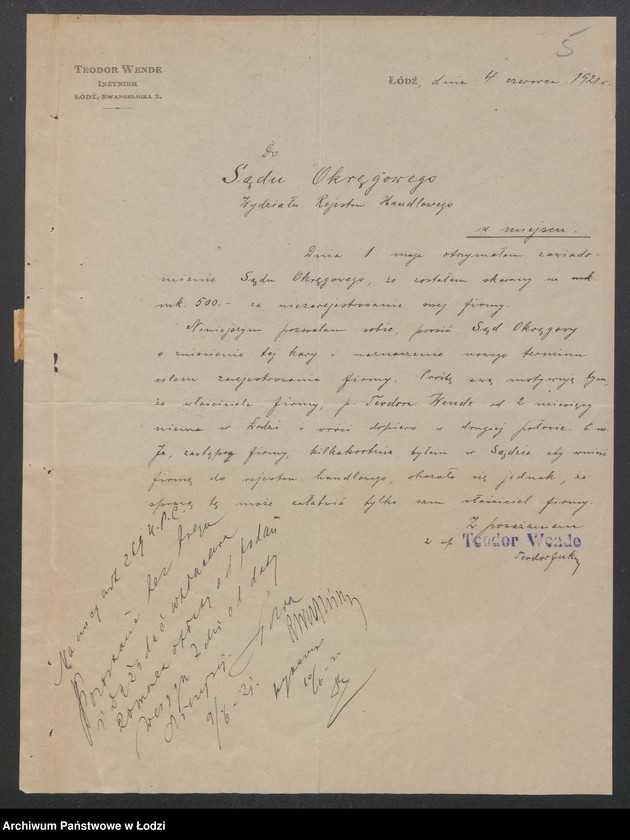 Obraz 7 z jednostki "Teodor Wende – kantor techniczno-handlowy"