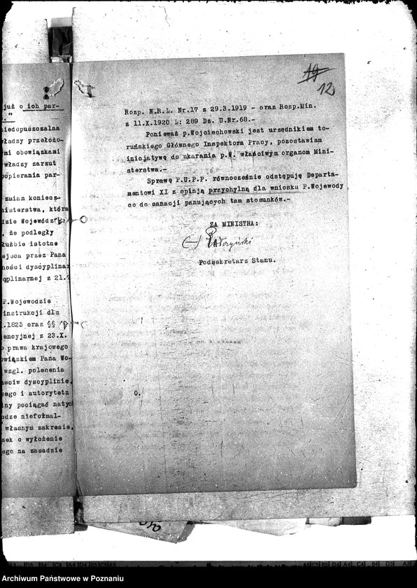 Obraz 16 z jednostki "Korespondencja w sprawach pośrednictwa pracy z wojew. pomorskim"