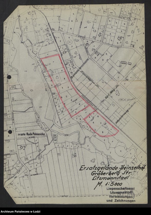 Obraz 9 z jednostki "Ruda Pabianicka Ersatzgelände Heinzelhof Gräberberg Strasse Litzmannstadt"