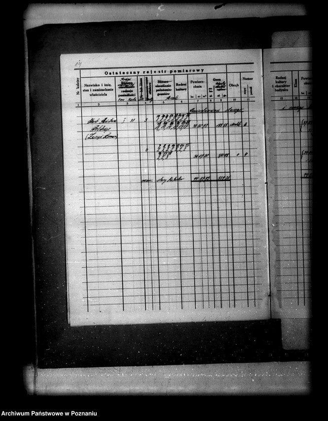 Obraz 18 z jednostki "Ostateczny rejestr pomiarowy gromady Mochle powiatu bydgoskiego"