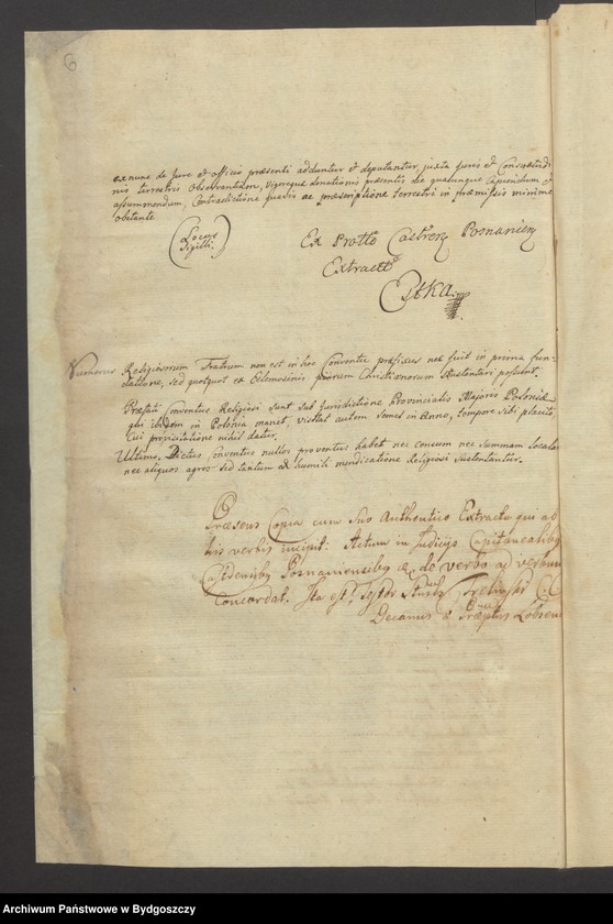 image.from.unit.number "Acta die Verfassung des Bernhardiner Klosters zu Gorcka betr./ enthält auch Abschrift der Gründungs Urkunde"