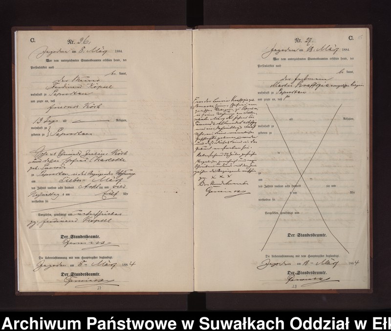 image.from.unit.number "Sterbe-Neben-Register des Preussischen Standes-Amtes Rydzewen Kreis Loetzen"
