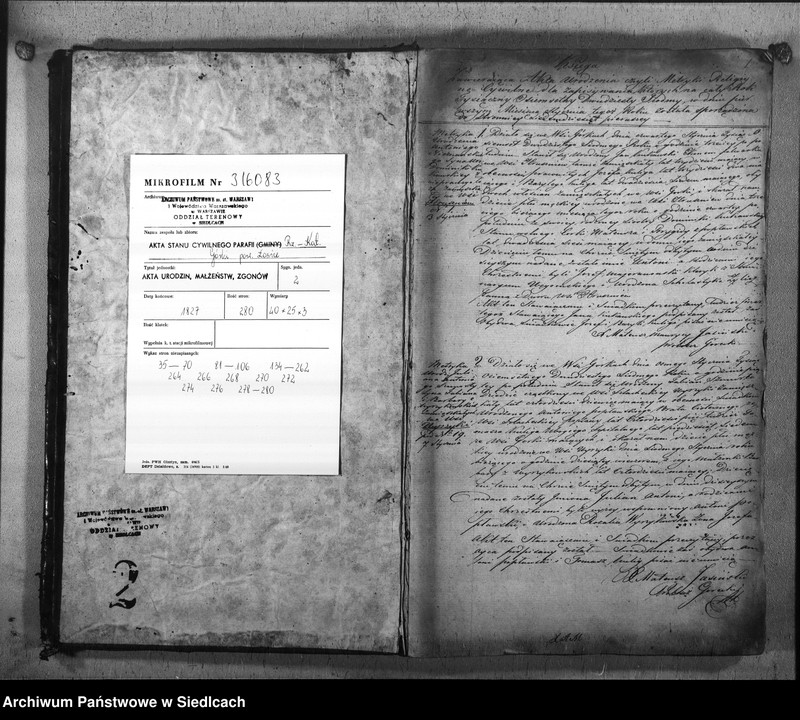 Obraz 3 z jednostki "Akta urodzin, małżeństw, zgonów"