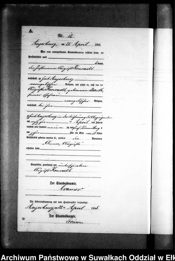 image.from.unit.number "Geburts-Neben-Register des Preussischen Standes-Amtes Kehlen Kreis Angerburg"