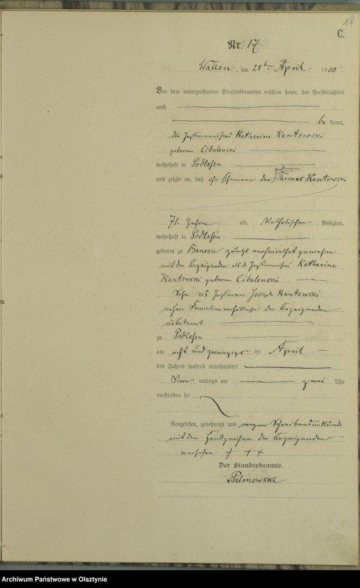 image.from.unit.number "Sterbe-Haupt-Register Nr 1 - 41"