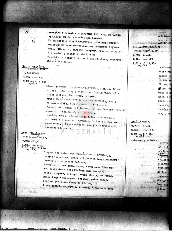 Obraz 19 z jednostki "Księga inwentaryzacyjna zabudowań na majątku państwowym Kopanina powiat wągrowiecki /opisy budynków/"