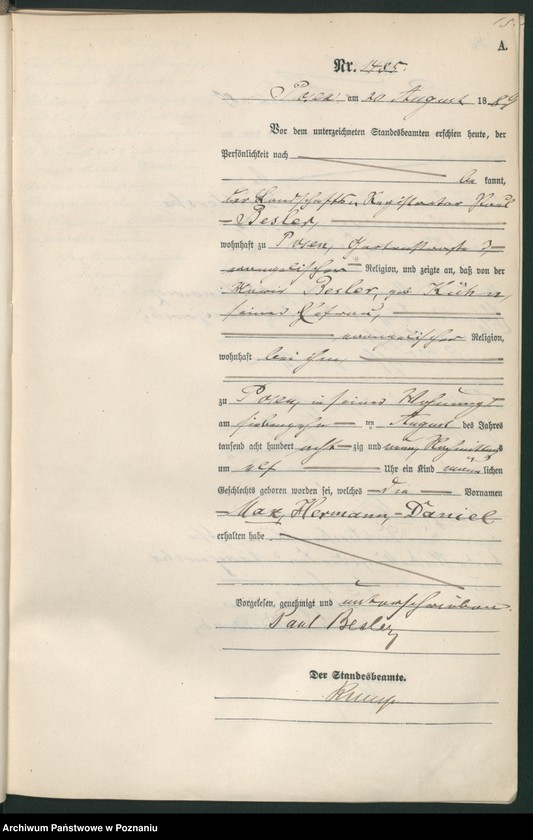 Obraz 18 z jednostki "Księga urodzeń t. IV"