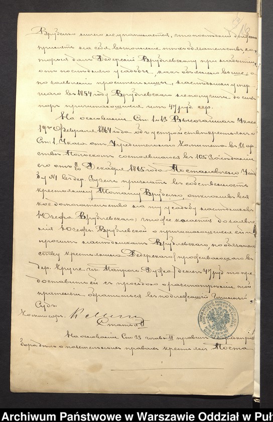 image.from.unit.number "O urządzaniu chłopów byłej rządowej wsi Zuzel wchodzącej w skład byłej ekonomii Kałęczyn, gm. Szulborze Koty"