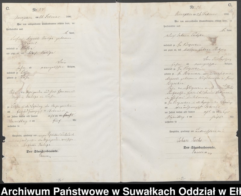 image.from.unit.number "Sterbe-Haupt-Register des Königlichen Preussischen Standes-Amtes Belzonzen Kreis Johannisburg"