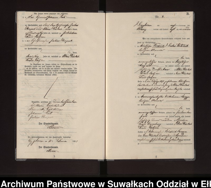 image.from.unit.number "Heiraths-Neben-Register des Preussischen Standes-Amtes Gross Stürlack Kreis Loetzen"