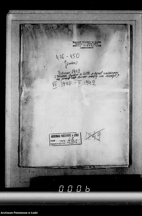 Obraz 4 z jednostki "J[uden] 436-450 [Wnioski Żydów z Getta o zwrot należności za pracę lub towar wzięty na kredyt]"