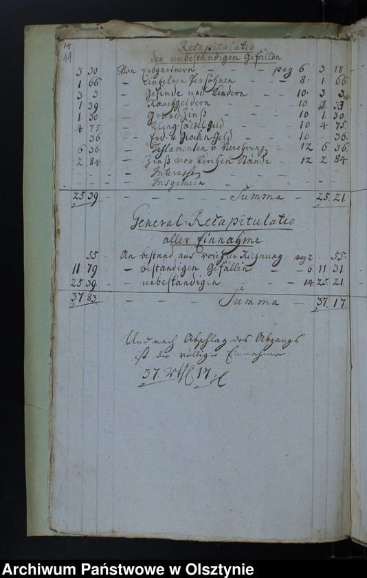 image.from.unit.number "Jahr Kirchen Rechnung der Waltersdorfschen Kirche aller Einnahme und Ausgabe wie auch Bau-Rechnung"