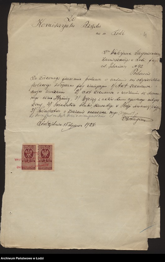 Obraz 5 z jednostki "Nadanie obywatelstwa Nr 3427-5123, 149-210"