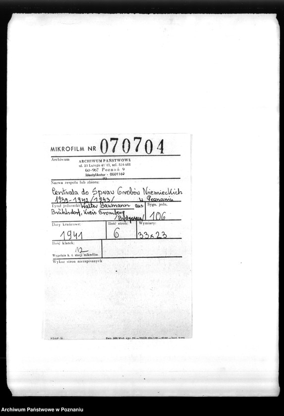 Obraz 2 z jednostki "Walter Baumann aus Brühlsdorf, Kreis Bromberg (Bydgoszcz)"