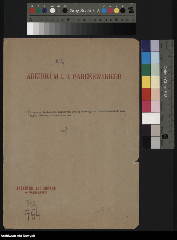 image.from.unit.number "Programy, deklaracje ugrupowań politycznych, głównie antykomunistyczne. Memoriał Rozwadowskiego"