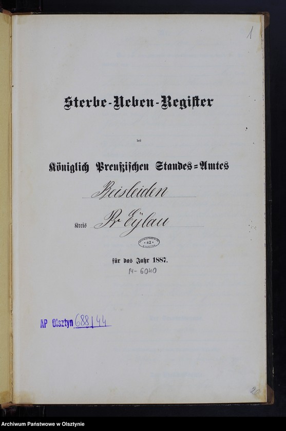 image.from.unit.number "Sterbe-Neben-Register Nr 1 - 25"