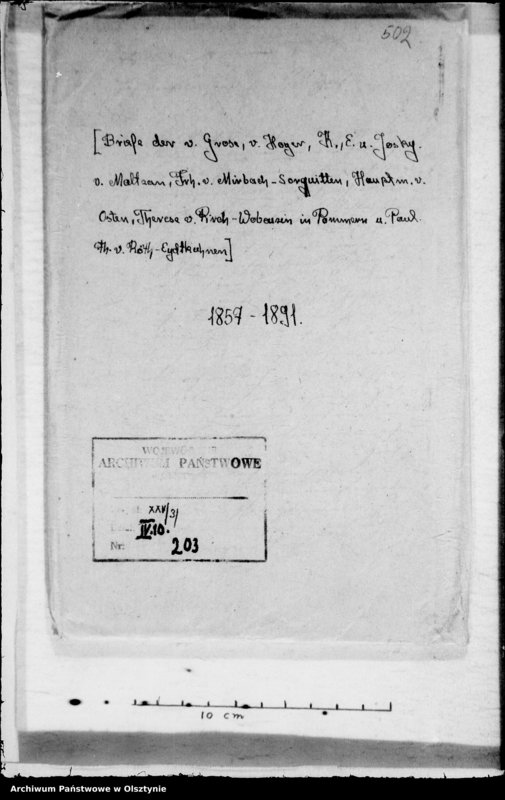 image.from.unit.number "/v. Grose, v. Hoyer, v. Kaskys, v. Maltzan, Frh. v. Mirbach- Sorquitten, v. Osten, Therese v. Pirch- Wobensin, Paul Erh. v. Röth- Eydtkuhnen an Anna Gfin Lehndorff geb. Hahn/"