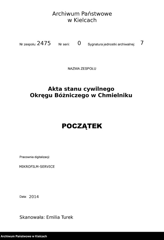 Obraz 3 z jednostki "[Akta urodzeń, małżeństw i zgonów]"