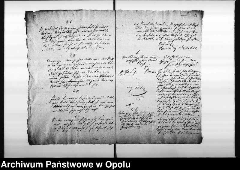 Obraz 14 z jednostki "Acta des Magistrats zu Oppeln betreffend die Ueberlassung des sogenannten städtischen Fischer Bergels an die auf der Domainen Amts Fischerey wohnenden Fischer für die Befungniss die Brücken aufzueissen Vol: I de anno 1812"