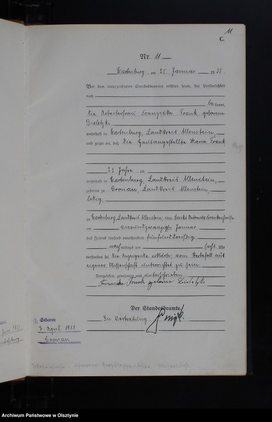 image.from.unit.number "Sterbe-Haupt-Register Nr 1 - 111"