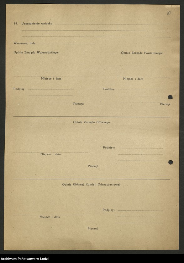 Obraz 11 z jednostki "Związek Uczestników Walki Zbrojnej o Niepodległość i Demokrację; deklaracje [członkowskie], wnioski odznaczeniowe"