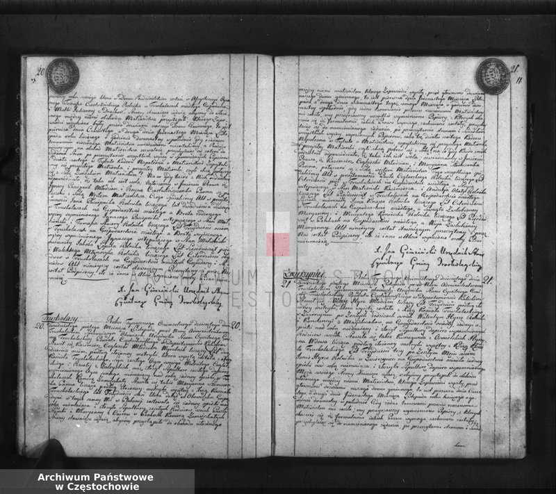 Obraz 13 z jednostki "Akta cywilne małżeństwa gminy Truskolasy od dnia 1 miesiąca maja 1810 roku do dnia 30 miesiąca kwietnia 1811 roku wpisane"